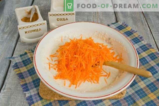 Pasteles de queso con zanahorias, pasas y canela
