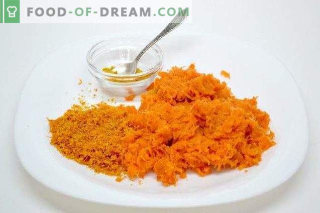 Bizcocho de zanahoria con crema de naranja