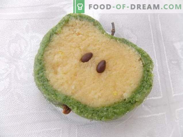 Tortas dulces de manzana verde