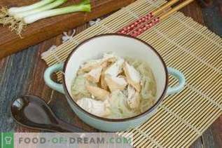 Sopa de pollo china con Funchoza