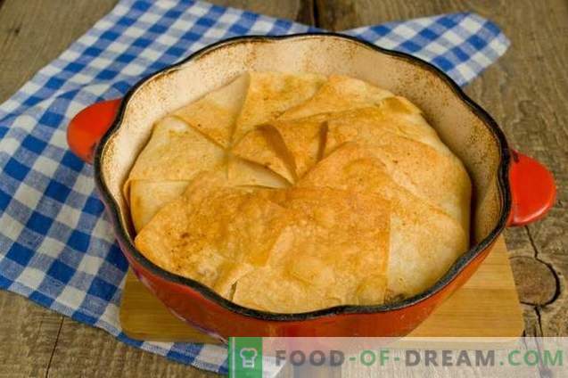 Shakh-pilaf en pan de pita: consumo para las vacaciones