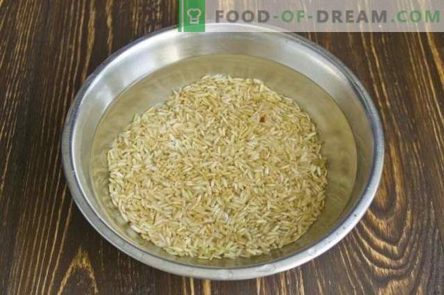 Ensalada de Cuaresma con arroz integral y vegetales