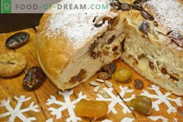 Pan dulce de Navidad con kumquat e higos