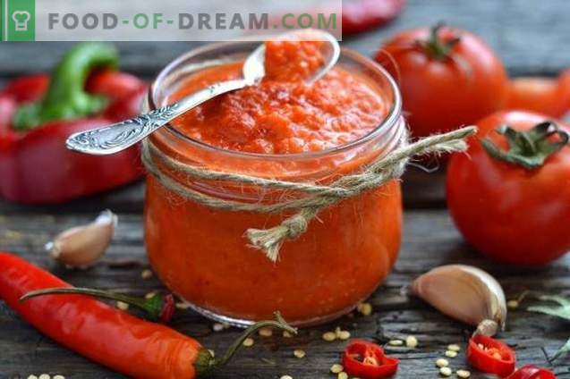 Salsa casera hecha con tomates frescos y pimientos