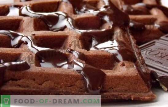 Waffles de chocolate - recetas de una delicadeza olvidada. Cómo hacer waffles de chocolate aromático