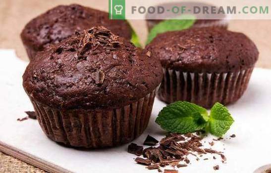 Muffins de chocolate - ¡Son tan seductores! Recetas para muffins de chocolate con rellenos líquidos, cerezas, plátanos