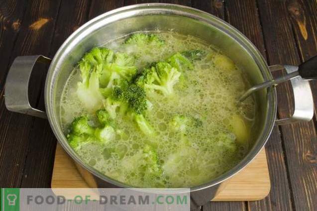 Sopa de crema de brócoli dietética