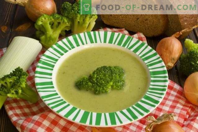 Sopa de crema de brócoli dietética