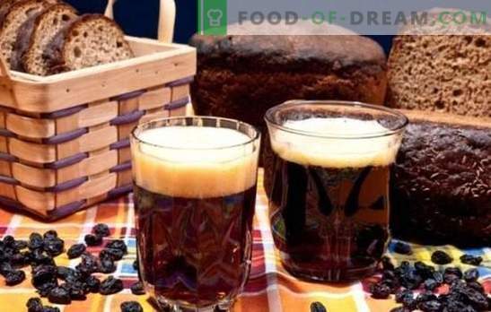 Kvass de pan negro - oscuro, abundante, refrescante! Receta para kvas en pan negro sin levadura