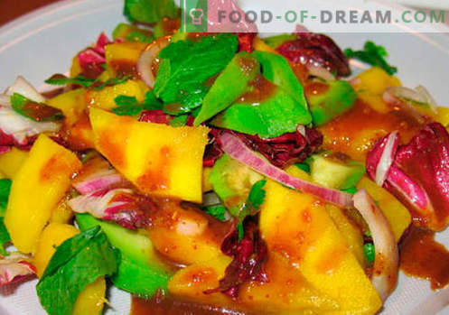 Ensalada de mango - las mejores recetas. Cómo cocinar correctamente y sabrosa ensalada con mango