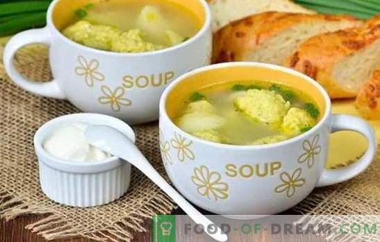 Sopa con albóndigas: recetas paso a paso para un plato apetitoso. Sopas de champiñones, pollo, verduras con albóndigas (paso a paso, en detalle, con secretos)