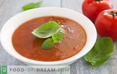La sopa de puré de tomate es un plato saludable para los veranos calurosos e inviernos fríos. Las mejores opciones para sopa de puré de tomate caliente y fría