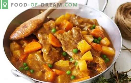Khashlama con papas - un plato oriental abundante. Recetas de Hashlama con patatas y ternera, cordero, pollo y cerdo