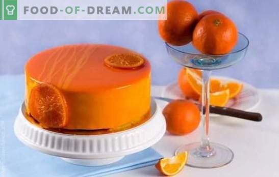 Esmalte naranja - diseño de hornear fragante. Recetas de glaseado de naranja sobre crema, leche, chocolate