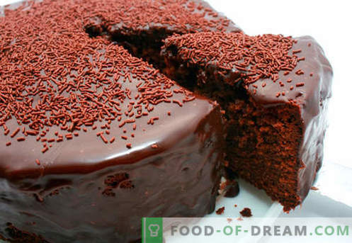 Pastel de chocolate - las mejores recetas. Cómo cocinar rápidamente y sabroso un pastel de chocolate.