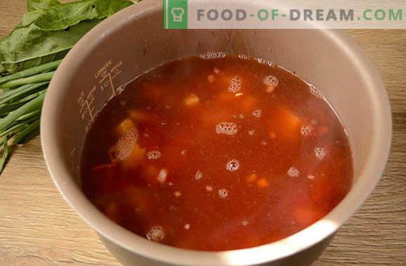 Borsch verde con pasta de tomate y remolacha: una receta del autor paso a paso con una foto. Cómo cocinar la sopa más deliciosa de acedera y remolacha con pasta de tomate - comparte los secretos