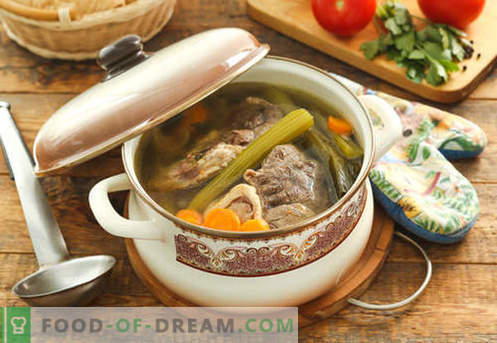 Liellopu gaļas zupa - labākās receptes. Kā pareizi un garšīgi pagatavot zupu gaļas buljonā.