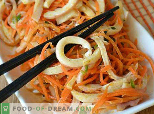 Zanahoria coreana, recetas en casa con pollo, con aderezo listo, para el invierno