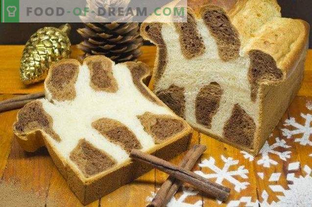 Brioche de leopardo - pan dulce para Navidad