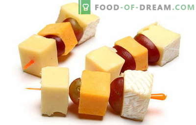 Canapés con queso: un bocadillo impecable para cualquier celebración. Las mejores recetas de canapés con queso: sencillas e inusuales