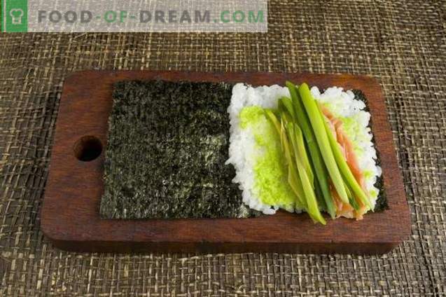 Sushi Temaki con aguacate y trucha