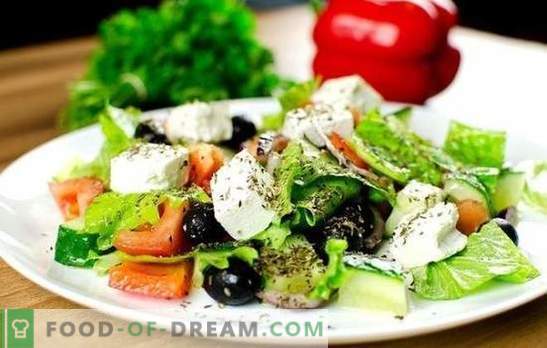 Ensalada griega: recetas clásicas, paso a paso. Cocina deliciosa, saludable y fresca ensalada griega según recetas clásicas