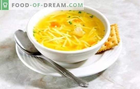 Sopa de fideos: una receta paso a paso para un primer curso tradicional. Variantes de sopa de fideos (paso a paso)