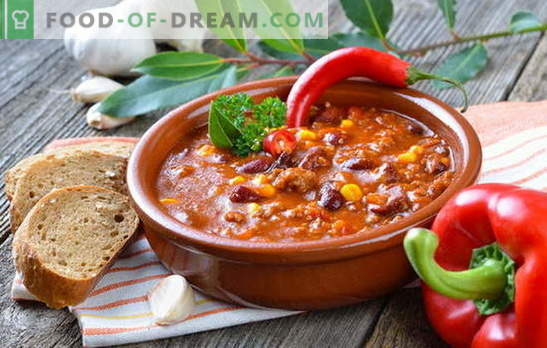 Sopa mexicana - ¡la cena será original! Recetas de diferentes sopas mexicanas: con maíz, frijoles, carne picada, pollo, arroz