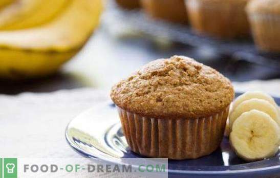 Muffins con plátano - una delicadeza delicada. Secretos y recetas de deliciosos muffins de plátano: chocolate, requesón, nuez