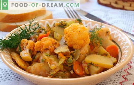 El estofado más popular es el vegetal, con col y papas. Recetas para un ayuno laxo - guiso de verduras con col y papas