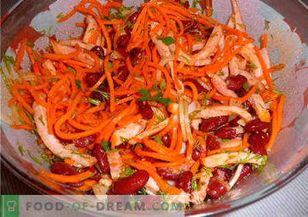 Ensalada de zanahoria coreana con frijoles - las mejores recetas. Cómo preparar una ensalada cocinada de manera adecuada y sabrosa con zanahorias y frijoles coreanos