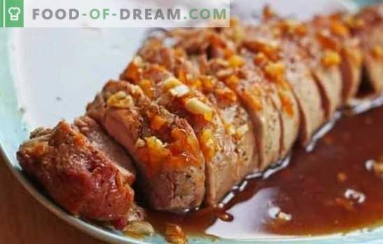 El cerdo en salsa de miel es un plato delicioso. Cómo cocinar carne de cerdo en miel, mostaza y salsa de miel y naranja