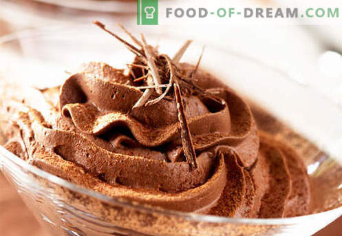 Mousse de chocolate - las mejores recetas. Cómo preparar adecuadamente y deliciosamente mousse de chocolate.
