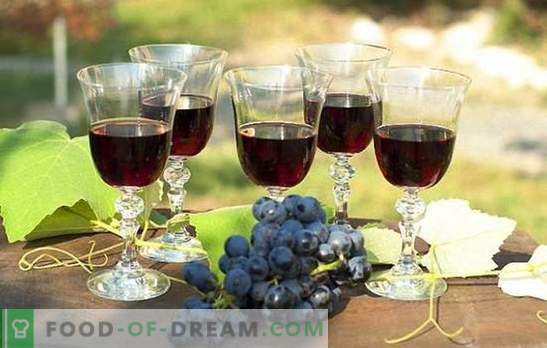 Vino de uva negro: preparación de materias primas y tecnología de preparación. Recetas de vino casero de uvas negras