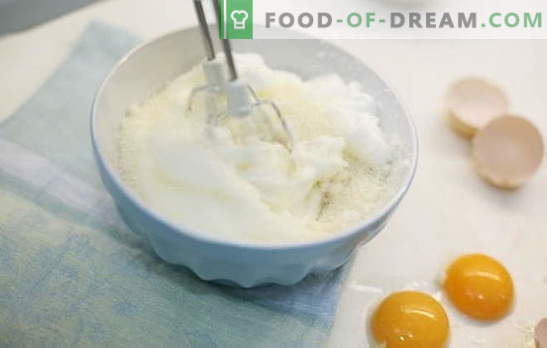 Cómo batir los blancos para el merengue, la crema y la formación de hielo. Secretos del azote correcto de las proteínas y su uso