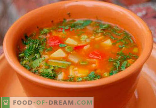 Sopa de caldo de verduras - las mejores recetas. Cómo cocinar adecuadamente y sabrosa la sopa en caldo de verduras.