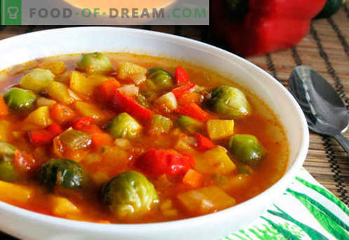 Sopa de caldo de verduras - las mejores recetas. Cómo cocinar adecuadamente y sabrosa la sopa en caldo de verduras.