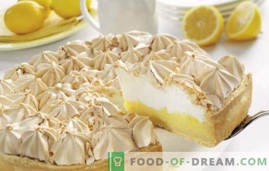 Pastel de limón - ¡Un sabor inolvidable! Recetas para la levadura casera, escamosas, tortas de arena con limones