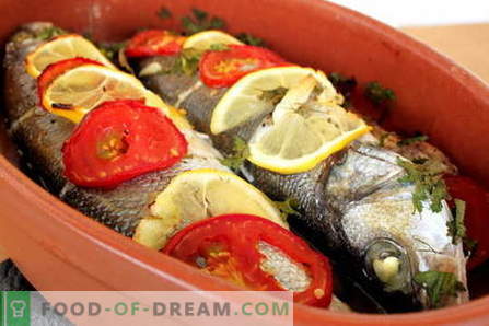 Pescado al horno en el horno - las mejores recetas. Cómo cocinar pescado al horno.