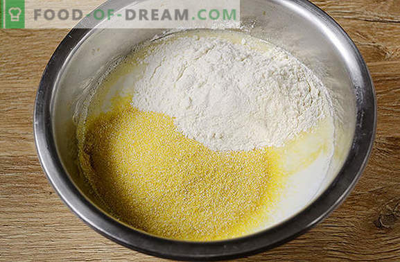 Panqueques con harina de maíz: un postre exuberante y hermoso en kéfir. Cómo cocinar tortitas de maíz: foto-receta paso a paso