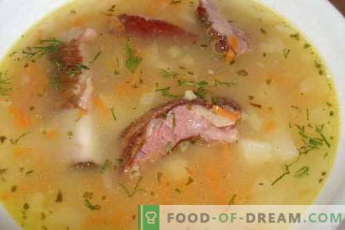 Sopa de arvejas - las mejores recetas. Cómo cocinar correctamente y sabrosa la sopa de guisantes.