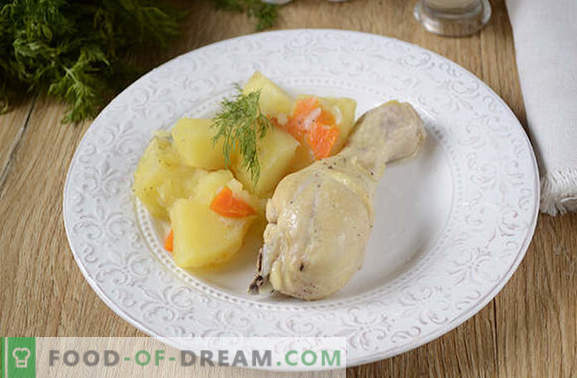 Hur man släcker potatis med kyckling i en långsam spis: en bra middag på en halvtimme! Steg-för-steg fotorecept av kycklinggryta med potatis i en långsam spis