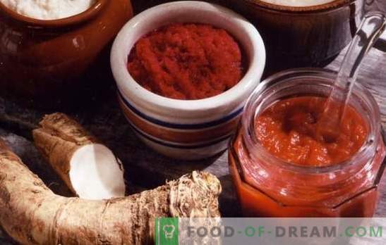 Adjika con rábano picante: ¡un gran beneficio para su mesa! Una selección de las mejores recetas para cocinar adzhika con rábano picante