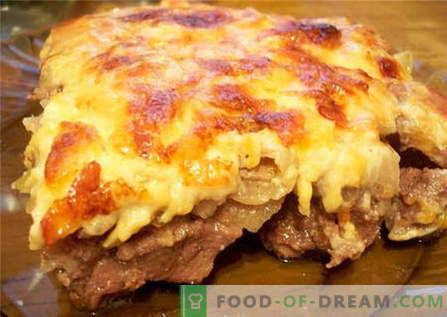 Carne con queso - las mejores recetas. Cómo cocinar adecuadamente y cocinar la carne con queso.