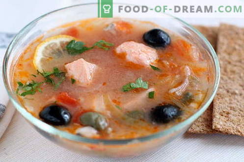 Sopa de solyanka - las mejores recetas. Cómo correctamente y sabrosa sopa de sopa.