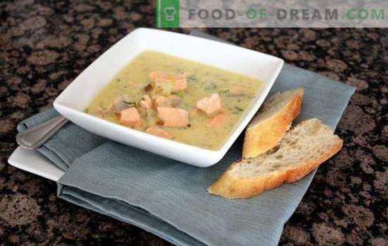 Sopa de salmón rosado - primer plato real: ¿con humo o vodka? Recetas de sopa de salmón jorobada con verduras, cereales, champiñones, huevos