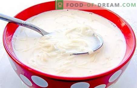 Sopa de leche: las mejores recetas, trucos y características. Cómo cocinar sopa de leche con maniquíes, verduras, queso