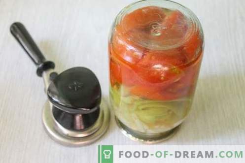Ensalada para el invierno de pimientos y tomates con aspirina - un método ideal para envasar