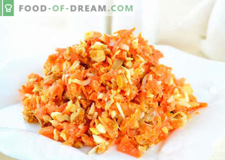 Ensalada de zanahoria hervida - las mejores recetas. Cómo preparar adecuadamente y sabrosa ensalada cocida con zanahorias hervidas.