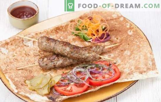 El cerdo lula kebab es la mejor alternativa al kebab. Recetas de cerdo lula kebab a la parrilla, en horno y sartén